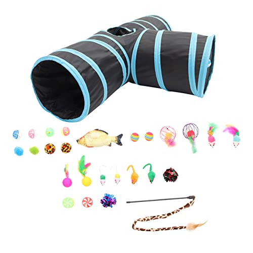 HEMOTON 1 Set Lustiges Katzenspielzeug Zur Beschäftigung Von Katzen Für Hauskatzen Interaktiver Stab Katzenspielzeug Für Katzen Katzentunnel Katzenkram Kätzchenspielzeug von HEMOTON