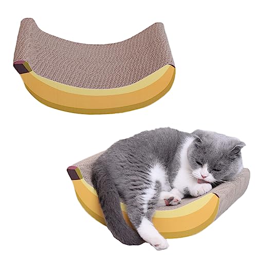 HEMOTON 1 Stück Banana Corrugated Cat Kratzbaum Kratzbäume Für Wohnungskatzen Karton Katze Kratzt Planke Kätzchen Kratzbrett Katzenkratzer Gebogen Kratzunterlage Für Katzen Yellow HEMOTON 1 Stück Banana Corrugated Cat Kratzbaum Kratzbäume Für Wohnungskatzen Karton Katze Kratzt Planke Kätzchen Kratzbrett Katzenkratzer Gebogen Kratzunterlage Für Katzen Yellow von HEMOTON