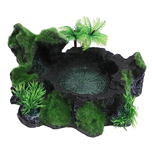 HEMOTON 1 Stück Beflockung Stump Turtle Pot Reptilien Lebensmitteldekor Schüssel Reptil Moos Futternapf für Schildkröten Futterautomat für Haustiere Futterspender aus Harz Heimtierbedarf HEMOTON 1 Stück Beflockung Stump Turtle Pot Reptilien Lebensmitteldekor Schüssel Reptil Moos Futternapf für Schildkröten Futterautomat für Haustiere Futterspender aus Harz Heimtierbedarf von HEMOTON