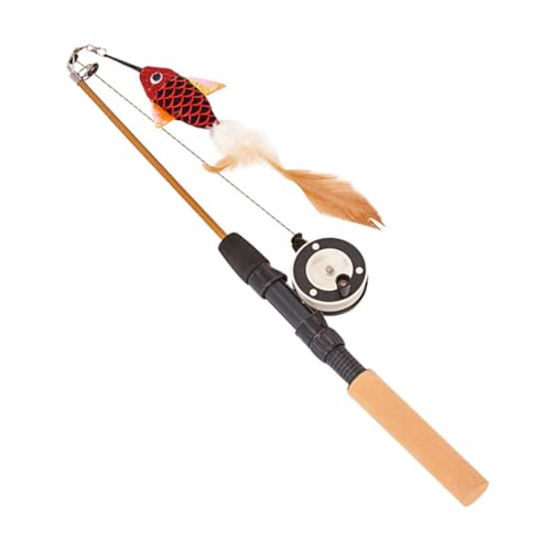 HEMOTON 1 Stück Fischförmiger Katzenangel Verstellbarer Katzenteaser mit Fischpendant Interaktives Pet Plaything für Gesunde Bewegung und Spaß für Katzen und Kätzchen und HEMOTON 1 Stück Fischförmiger Katzenangel Verstellbarer Katzenteaser mit Fischpendant Interaktives Pet Plaything für Gesunde Bewegung und Spaß für Katzen und Kätzchen und von HEMOTON