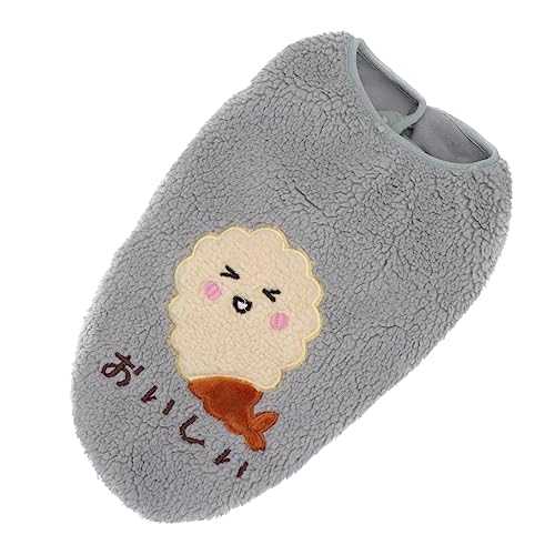 HEMOTON 1 Stück Fleeceweste für Haustiere Hundeweihnachtsmantel Dackel Hundeleine Pufferjacke für Hunde Auto hundejacke Dog Jacket Winterkostüm für Haustiere Hunde Winterkostüm Plüsch Grey von HEMOTON