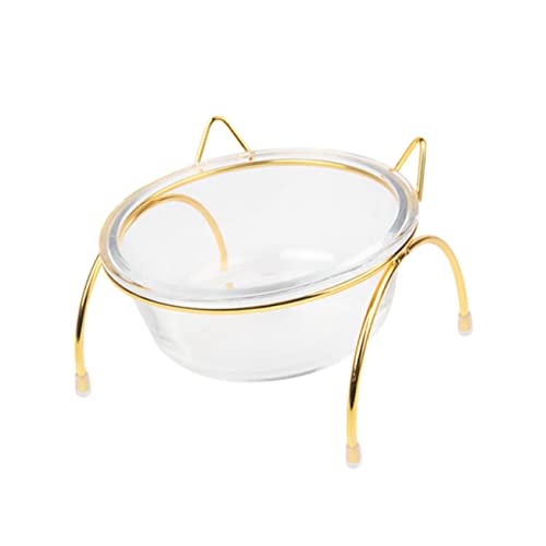 HEMOTON 1 Stück Glas Katzennapf Futternapf Für Katzen Erhöhter Katzenwassernapf Haustiernäpfe Einfache Katzennäpfe Futternäpfe Für Katzen Katzenglasnapf Erhöhter Haustiernapf von HEMOTON
