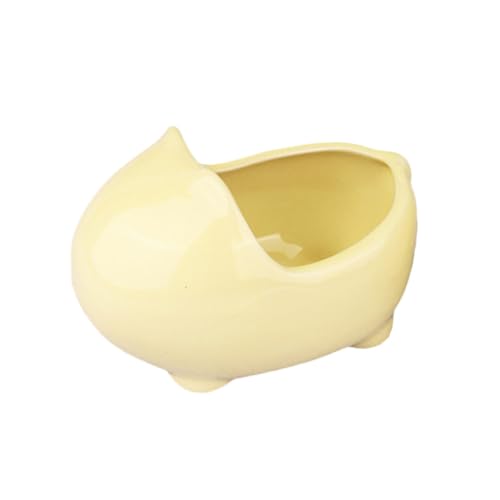HEMOTON 1 Stück Hamster Badewanne hamsterzubehör Hamster zubehör Kühlprodukte für Haustiere Meerschweinchen Zwinger Nest Wurf Schlafunterkunft für Haustiere Haustierbett aus Keramik Yellow von HEMOTON