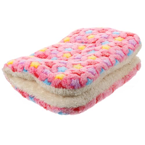 HEMOTON 1 Stück Hundematte Welpe Beheiztes Katzenbett Haustiere Kuscheln Hund Kühlung Hund Warmes Kissen Hundenestmatte Hundeplüsch Warmes Kissen Hundebetten Groß Dackel Vlies Flanell Rosa von HEMOTON