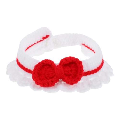 HEMOTON 1 Stück Kätzchen Katzenhalskette Katzenzubehör Fancy Xx Für Katzenhalsbänder Schnellverschluss Haustier Kleine Gestrickte Katzenhalsbänder Für Hunde von HEMOTON