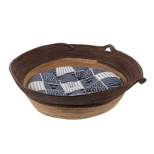 HEMOTON 1 Stück Katzennest Bett Atmungsaktiv Katzenkissen Für Wohnungskatzen Kühlung Kühlendes Haustiernest Haustier Katze Schlafnest Schlafendes Katzenhaus Heimtierbedarf Rattan Coffee HEMOTON 1 Stück Katzennest Bett Atmungsaktiv Katzenkissen Für Wohnungskatzen Kühlung Kühlendes Haustiernest Haustier Katze Schlafnest Schlafendes Katzenhaus Heimtierbedarf Rattan Coffee von HEMOTON