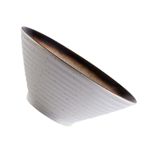 HEMOTON 1 Stück Ramenschale aus Keramik Suppenschüssel Müslischale aus Porzellan Reisschalen Obstkorb für die Küche Ramen Bowl instant Noodle Bowl Keramikschale Schüssel im Retro-Stil Weiß von HEMOTON