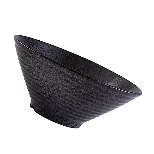 HEMOTON 1 Stück Ramenschale aus Keramik für mit Geschirr servieren Ramen-Mikrowellenschüssel Ramen Bowl instant Noodle Bowl Essensschüssel im Restaurant Keramik -Ramen -Schüssel Black von HEMOTON