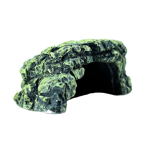 HEMOTON 1 Stück Schildkröten Terrassen Tank Felsen Lebensraum Ornamente Reptilien Tank Dekorationen Terrakotta Aquarium Höhlenheizung Farn Reptilienhöhle Schildkrötenhöhle von HEMOTON