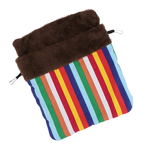 HEMOTON 1 Stück Schlafsack Für Haustiere Nest Critter Hinzufügen Hamsterbettwäsche Nagetier Hängend Haustier Warmes Bett Haustierbedarf Haustiertasche Colorful Polyester von HEMOTON
