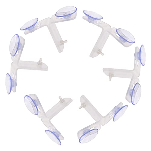 HEMOTON 10 Stück Aquarium Trennwand Clip mit Saugnapf Halterung für Isolation von Fischen zur Trennung von Aggressiven oder Kranken Fischen im Aquarium von HEMOTON