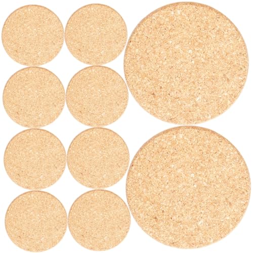 HEMOTON 10 Stück Blumentopfmatte Kindergarten Pflanzen Bodenhalter Für Blumentöpfe Garten Pflanze Pad Blumentopf-Pads Runde Untersetzer Tassenunterlage Selber Machen Kork von HEMOTON