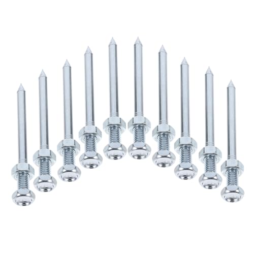 HEMOTON 10 Stück Rasenspitzen Belüftungsspitzen Gartenspitzen Belüfterschuhe Spikes Hofwerkzeuge Rasenbelüfterspieß Spikes Für Rasenschuhe Rasenwerkzeuge Hochleistungsspikes Silver Metall von HEMOTON