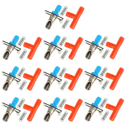 HEMOTON 10 Stück Teiliges Automatisches Kaninchen trinksystem mit Doppelfedrigem Design Installieren Spritzwassergeschützt und Langlebig Geeignet für Kaninchen Kleintierkäfige von HEMOTON