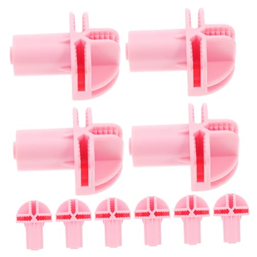 HEMOTON 10 Stück Zubehör Für Katzenkäfigrollen Lenkrollen Ersatz Spinnerräder Lenkrollenadapter Katzenkäfig Lenkrollen Kleine Rollenverbinder Käfigradadapter Abs Pink von HEMOTON
