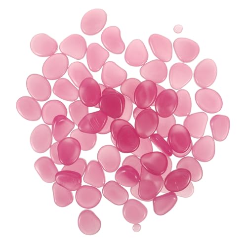HEMOTON 100 Stück Fluoreszierende Aquarium Kieselsteine Dekorative Leuchtende Steine für Fischbecken DIY Gartendeko Pflanzenschmuck und Langlebig von HEMOTON