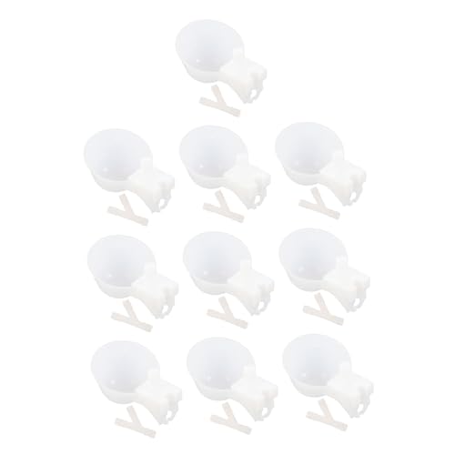 HEMOTON 10Sätze Automatische Trinkflasche für Haustiere Wasserspender für Wachteln Papageien und Andere Hochleistungs Spritzwasserdicht für Käfige von HEMOTON