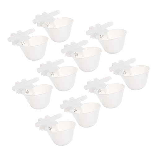 HEMOTON 10Stücke Automatischer Trinkspender für Futter und Wasserschalen für Tauben Papageien und Andere Haustiere aus Robustem für Zoo von HEMOTON