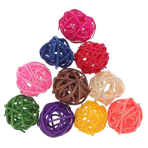 HEMOTON 10stücke Rattan Vögel Spielzeug Natürliche Weidenbälle Kauen Für Papageien Und Kleintiere Gemischte Farben Hängendes Vogelkäfig Zubehör HEMOTON 10stücke Rattan Vögel Spielzeug Natürliche Weidenbälle Kauen Für Papageien Und Kleintiere Gemischte Farben Hängendes Vogelkäfig Zubehör von HEMOTON
