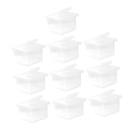HEMOTON 10Stücke Teiliges Insekten und Reptilienfütterungsbox Transparent Langlebig mit Belüftungsöffnungen für Vogelspinnen Eidechsen und Andere Reptilien Kreativer Inkubator von HEMOTON