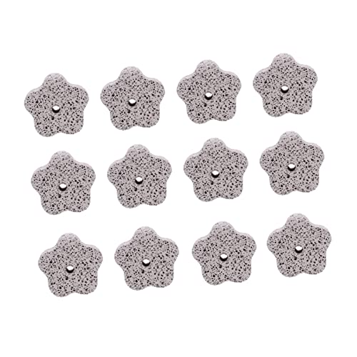HEMOTON 12 Stück Hamsterpfotenstein Nagetier Zahnpflege Hamster Zahnstein Nagetier Zahnabrieb Schleifen Haustier mineralischer Schleifstein Hamsterzähne Mineralien Light Grey von HEMOTON