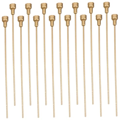 HEMOTON 15 Stück Plastikblumenwasserleitung Pflanzenstützpfähle im Freien draußen kunststoffeinsatz für pflanzkübel blumengesteck bastelt Blumenstange Blumenverlängerungsstangen PVC Golden von HEMOTON
