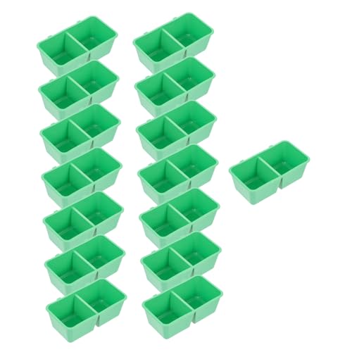 HEMOTON 15 Stück Vogelfutterbox Futternapf Für Vogelfutter Papageienschale Verbundene Papageienschale Vogelfütterer Papageienfutter Vogelkäfig -Feeder Futternapf Für Vögel Plastik Grün HEMOTON 15 Stück Vogelfutterbox Futternapf Für Vogelfutter Papageienschale Verbundene Papageienschale Vogelfütterer Papageienfutter Vogelkäfig -Feeder Futternapf Für Vögel Plastik Grün von HEMOTON