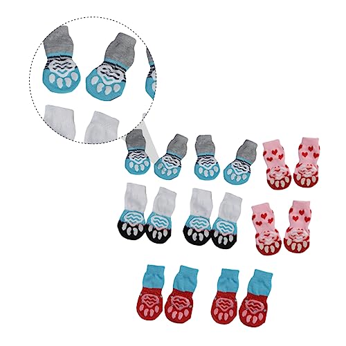 HEMOTON 16Stücke Haustier Baumwollsocken für Katzen rutschfeste Wintersocken rutschfeste Pfotenschutzsocken für Drinnen Schützt Möbel und Böden mit Elastischem HEMOTON 16Stücke Haustier Baumwollsocken für Katzen rutschfeste Wintersocken rutschfeste Pfotenschutzsocken für Drinnen Schützt Möbel und Böden mit Elastischem von HEMOTON