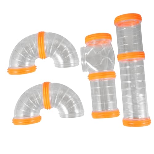 HEMOTON 1Satz Hamster Tunnel Transparente Verbindungstunnel für Hamsterkäfige DIY Zubehör für Kleintiere Robust und Sicher für Hamster Mäuse und Andere Kleine Haustiere von HEMOTON