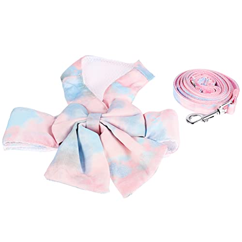 HEMOTON 1Satz Katzen Geschirr Mit Leine Und Bowknot Design Ausbruchsicheres Katzenharness Atmungsaktives Pet Harness Für Katzen Für Und Training von HEMOTON