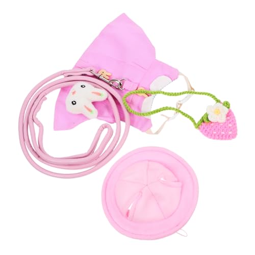 HEMOTON 1Satz Kleintier Kostümset Für Katzen Und Kleine Verstellbares Geschirr Mit Leine Und Hut Bequem Für Indoor Und Outdoor Aktivitäten von HEMOTON