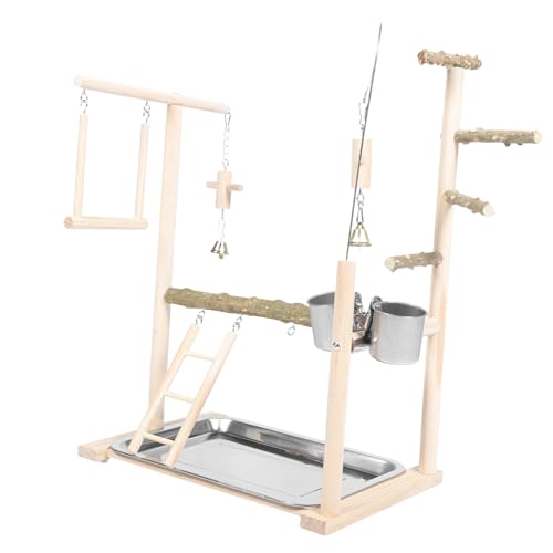 HEMOTON 1Satz Papageien Spielplatz aus Interaktive Vogelstation mit Schaukel und Futtertasse für Wellensittiche und Nymphensittiche für Käfigdekor und Beschäftigung von Vögeln HEMOTON 1Satz Papageien Spielplatz aus Interaktive Vogelstation mit Schaukel und Futtertasse für Wellensittiche und Nymphensittiche für Käfigdekor und Beschäftigung von Vögeln von HEMOTON