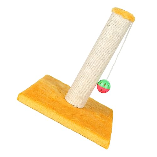 HEMOTON 1Stück Katzen Kratzbaum Aus Natürlichem Sisal Verschleißfest Mit Glocke Praktischer Katzenkletterrahmen Gelb Für Haustiere Katzenkletterer HEMOTON 1Stück Katzen Kratzbaum Aus Natürlichem Sisal Verschleißfest Mit Glocke Praktischer Katzenkletterrahmen Gelb Für Haustiere Katzenkletterer von HEMOTON