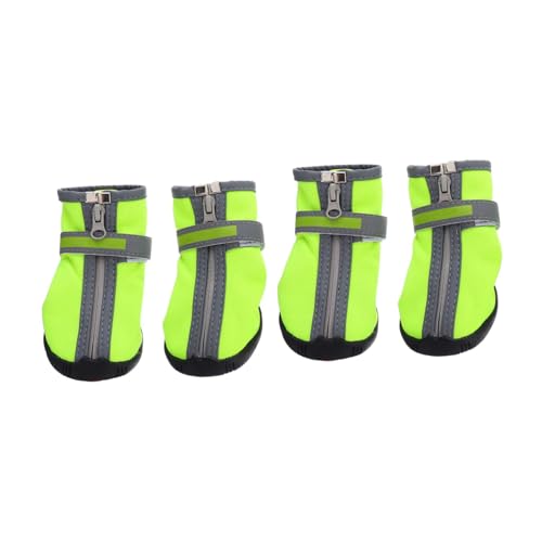 HEMOTON 2 Paare Verstellbare wasserdichte Hundeschuhe für Winter rutschfeste Pfotenschutz Booties für Kleine und Mittelgroße Hunde für Schnee und Outdoor Aktivitäten Grün HEMOTON 2 Paare Verstellbare wasserdichte Hundeschuhe für Winter rutschfeste Pfotenschutz Booties für Kleine und Mittelgroße Hunde für Schnee und Outdoor Aktivitäten Grün von HEMOTON
