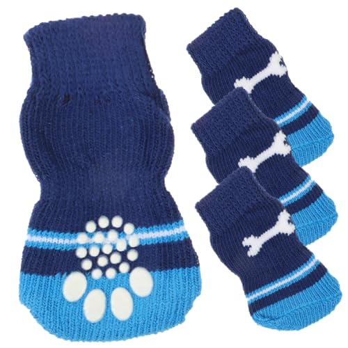 HEMOTON 2 Paare rutschfeste Hundesocken aus Baumwolle für Kleine Hunde Winterliche Pfotenschutz Socken mit Süßem Muster für Drinnen und Draußen Schützen vor Schmutz und Kälte HEMOTON 2 Paare rutschfeste Hundesocken aus Baumwolle für Kleine Hunde Winterliche Pfotenschutz Socken mit Süßem Muster für Drinnen und Draußen Schützen vor Schmutz und Kälte von HEMOTON