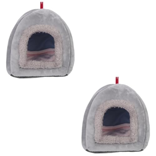 HEMOTON 2 Sätze Vogelhängematte Teilig Winter Papagei Nest Wärmend Kürbisform Mit Waschbaren Decken Für Kleintiere Hängendes Vogelhaus Für Conure Wellensittich Nymphensittich von HEMOTON