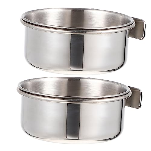 HEMOTON Edelstahl Vogel Futterspender 2 Stück Wassernapf Für Papageien Vogelkäfig Zubehör 10cm Futter Und Wassernapf Für Sittiche Und Kleine Vögel HEMOTON Edelstahl Vogel Futterspender 2 Stück Wassernapf Für Papageien Vogelkäfig Zubehör 10cm Futter Und Wassernapf Für Sittiche Und Kleine Vögel von HEMOTON