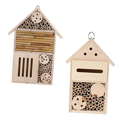 HEMOTON 2 Stück Außenhaus Bienenkäferhäuser Für Insektenhotel Für Den Garten Dekorative Außendekoration Gartenhabitat Das Gartenhausbedarf Hängendes Bemaltes Nest von HEMOTON