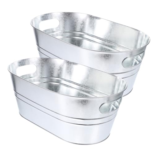 HEMOTON 2 Stück Eiskübel Doppelwandiger Eisbehälter für Bar Party Robuster Eimer für Getränke Bier Eiswürfel Ktv Restaurant Club Teiliges von HEMOTON