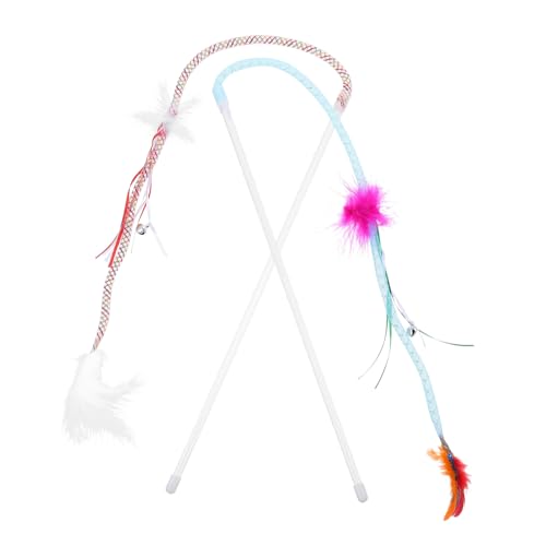 HEMOTON 2 Stück Glockenteaser-Stick Interaktives Teaser- Simulierter Katzen -neckstock Für Kätzchen Katze Necken Stöcke Katzen-stäbchen Kunststoff Zufällige Farbe HEMOTON 2 Stück Glockenteaser-Stick Interaktives Teaser- Simulierter Katzen -neckstock Für Kätzchen Katze Necken Stöcke Katzen-stäbchen Kunststoff Zufällige Farbe von HEMOTON