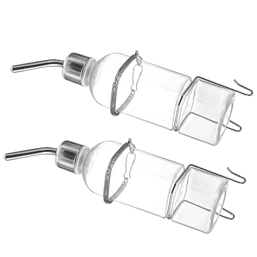 HEMOTON 2 Stück Hängende Haustier Trinkflasche Automatischer Wasserspender für Hamster und Andere Kleine Auslaufsicher Installieren von HEMOTON