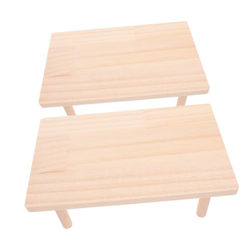 HEMOTON 2stücke Holz Kletterplattform Für Hamster Haustier Spielzeug Plattform Zubehör Für Hamsterkäfig Kleine Haustier Plattform Natürliche Holz Konstruktion von HEMOTON