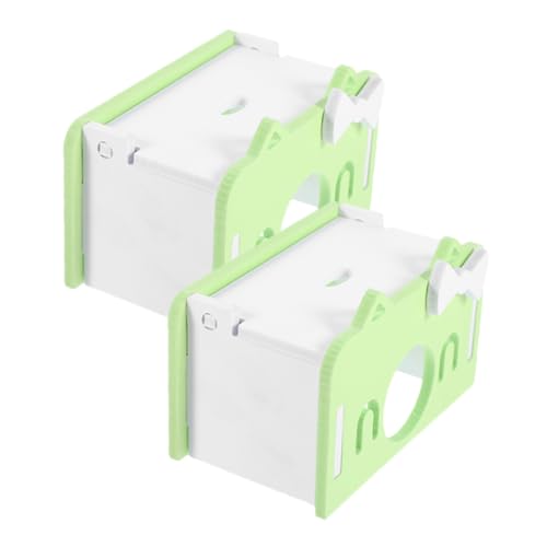 HEMOTON 2 Stück Hamster Versteckhaus aus und Niedliches Versteck für Kleintiere Ausruhen und Grün Große für Hamster und Andere Kleine Haustiere HEMOTON 2 Stück Hamster Versteckhaus aus und Niedliches Versteck für Kleintiere Ausruhen und Grün Große für Hamster und Andere Kleine Haustiere von HEMOTON