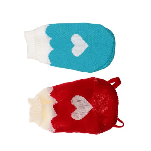 HEMOTON 2 Stück Haustier-Pullover Katzen Kleidung Winter Pullover Haustier Turtleneck für Katzen Haustier Kleidung Katzen Pullover bunt warme Hundebekleidung Hunde-Sweatshirts Garn von HEMOTON