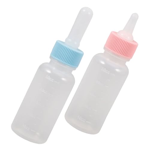 HEMOTON 2 Stück Haustierflasche Babyflaschen Kätzchen Flasche Welpenflaschen Zum Stillen Kätzchen Milchflasche Welpen Flaschen Haustier Flasche Schaf Flasche Silikon von HEMOTON