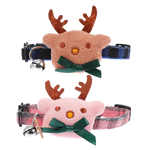 HEMOTON 2 Stück Haustierhalsbänder Weihnachtshalsbänder Katzen Kleine Hunde Verstellbare Krawatte Rosa Anhänger Haustier Hundehalsband Weihnachts Hundehalsband Süßes Festival HEMOTON 2 Stück Haustierhalsbänder Weihnachtshalsbänder Katzen Kleine Hunde Verstellbare Krawatte Rosa Anhänger Haustier Hundehalsband Weihnachts Hundehalsband Süßes Festival von HEMOTON