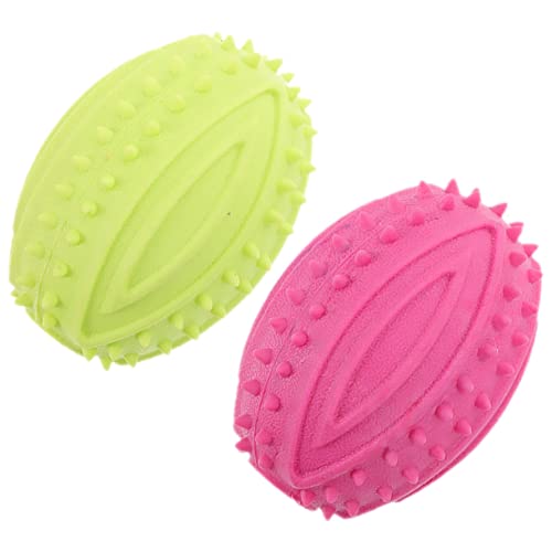 HEMOTON 2 Stück Hundeball aus Gummi Interactive Dog Toys kauspielzeug welpe hundekauspielzeuge quietschend Beißball für Hunde tragbare Welpenbälle Interaktives für Haustiere von HEMOTON
