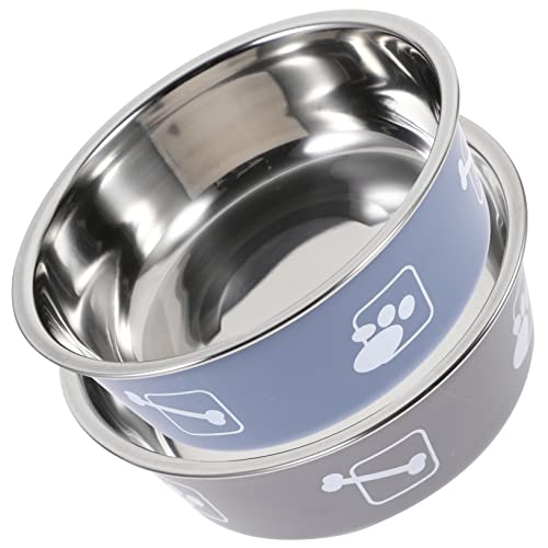 HEMOTON 2 Stück Hundenapf rutschfeste Futterschalen für Haustiere Doppelwandiger Wassernapf Blau mit Fußabdruckdesign für Sicheres Fressen und Trinken HEMOTON 2 Stück Hundenapf rutschfeste Futterschalen für Haustiere Doppelwandiger Wassernapf Blau mit Fußabdruckdesign für Sicheres Fressen und Trinken von HEMOTON