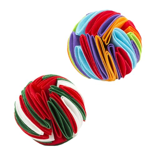 HEMOTON 2 Stück Hundeschnüffelball Pet Sniff Training zur Futterfreigabe Stressabbau für Welpen und Kleine Hunde Langlebiges Material Interaktives Kauspielzeug von HEMOTON