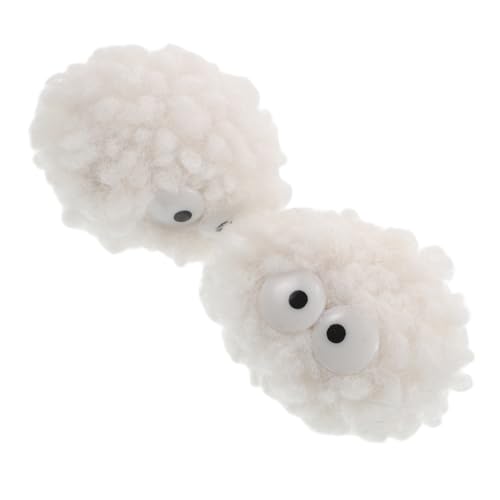 HEMOTON 2 Stück Katzen Haben Spaßspielzeug Katzen Startball Weiche Pompom Bälle Interaktives Katzenspielzeug Katzenkätzchen Haustier Spielaktivität Katzenballspielzeug Interaktiver von HEMOTON